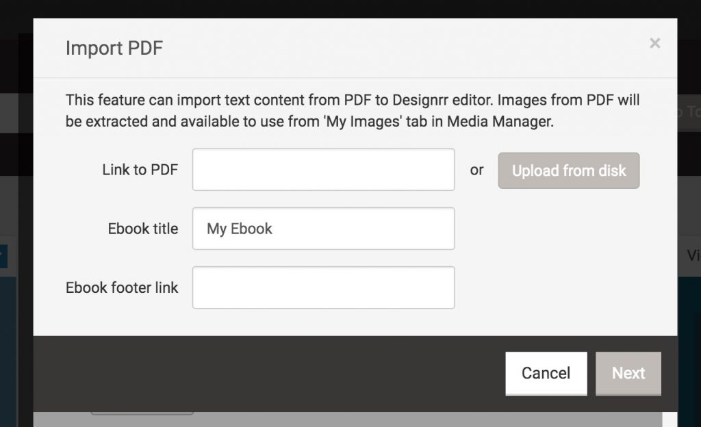 Import PDF - Designrr