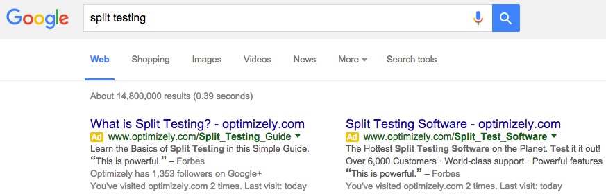 Split Tests Ads