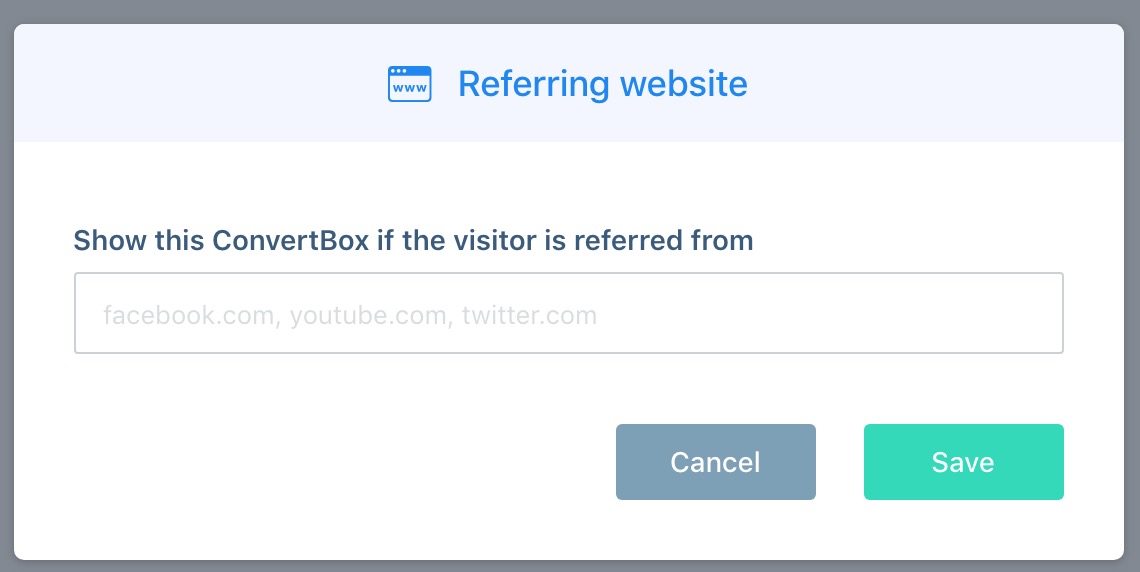 Convertbox - Referring Website